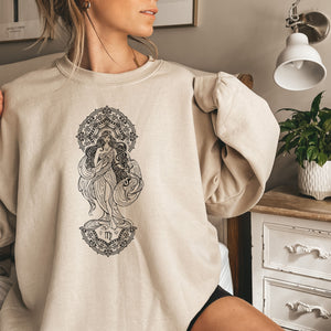 Virgo "Earth Goddess" Astrology Oversized sweatshirt, Virgo Birthday present, Gift for Virgo
