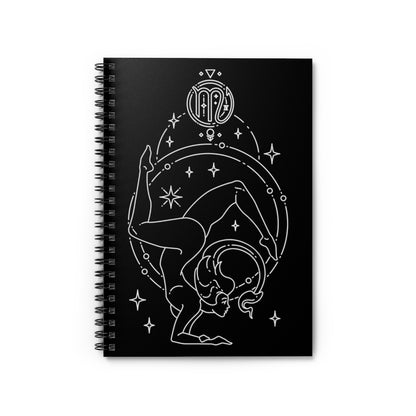 "Strength" Scorpio Goddess Spiral Notebook - Ruled Line - Fractalista Designs
