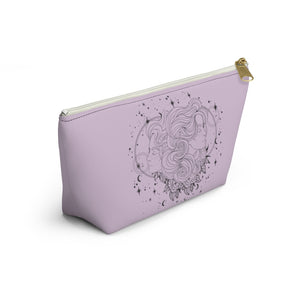 Gemini "Celestial Twins" Twin Goddesses Zodiac Astrology Accessory Pouch w T-bottom in Orchid