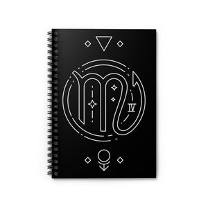 "Power" Scorpio Symbol Spiral Notebook - Ruled Line