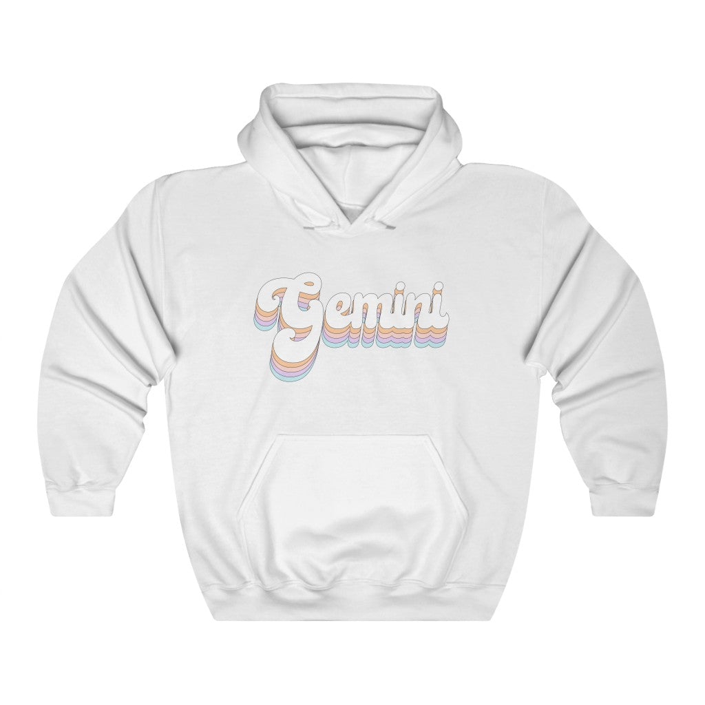 Gemini Astrology Hoodie Zodiac Hooded Sweatshirt - Fractalista Designs