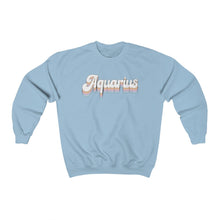 Retro Rainbow Aquarius Astrology Oversized sweatshirt, Aquarius Birthday Gifts for Aquarius woman, Aquarius Zodiac gifts Horoscope gifts, Astrolog gifts