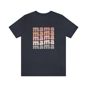 Mama Retro T-Shirt, Stacked Wavy Words