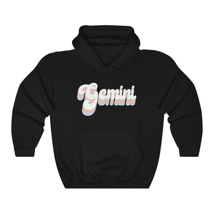 Gemini Astrology Hoodie Zodiac Hooded Sweatshirt - Fractalista Designs