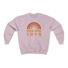 Pro Roe 1973 Oversized Crewneck Sweatshirt, Pro Choice Sweatshirt Roe vs Wade, My Body My Choice Shirt, Retro Rainbow Sweatshirt