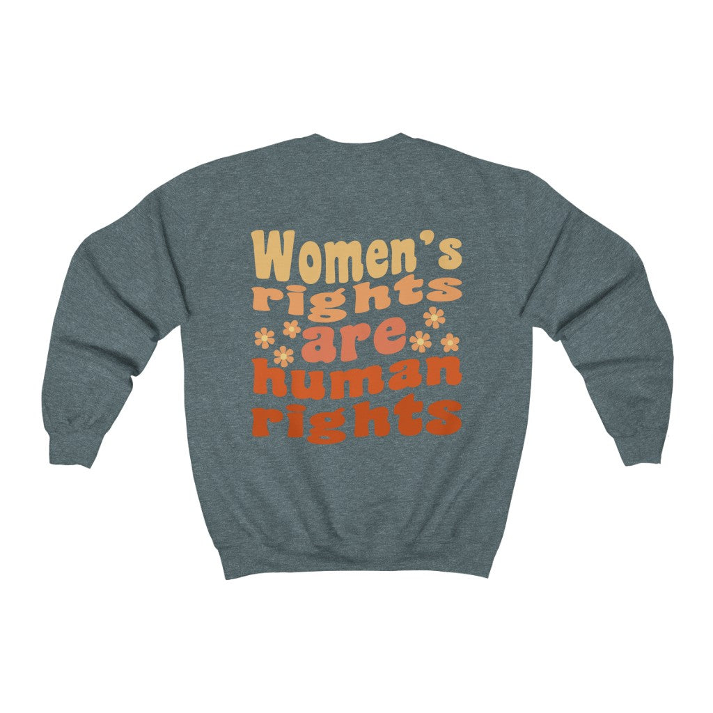 Women's Rights are Human Rights Pro Roe Oversized Crewneck Sweatshirt, Pro Choice Sweatshirt Roe vs Wade, My Body My Choice Shirt, Protect Roe v Wade Sweatshirt