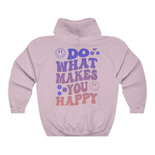 Do what makes you happy oversized Hooded Sweatshirt, VSCO girl hoodie, words on back sayings sweat shirt, retro trendy aesthetic sweatshirt