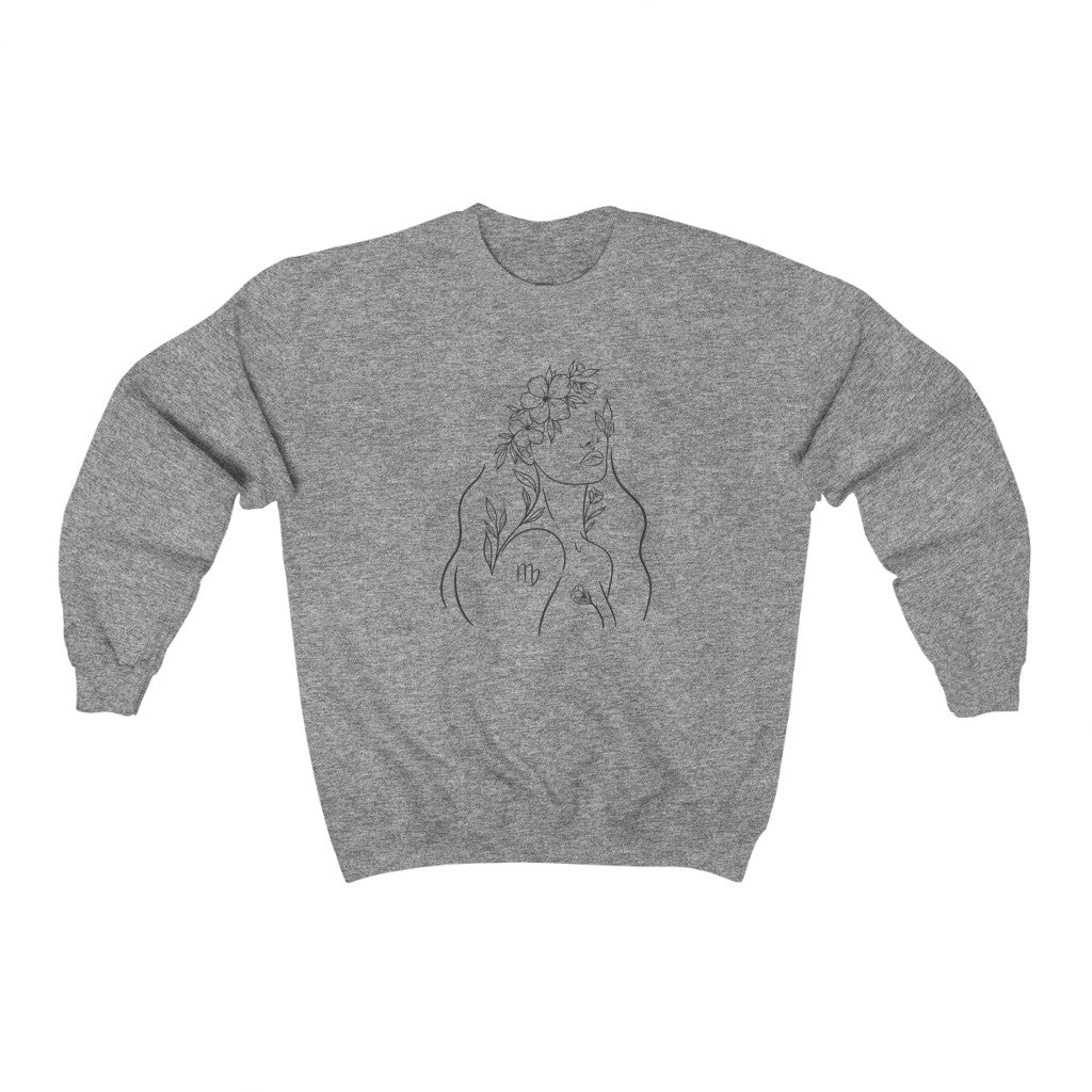 "Clarity" Virgo Goddess Astrology Sweatshirt - Fractalista Designs