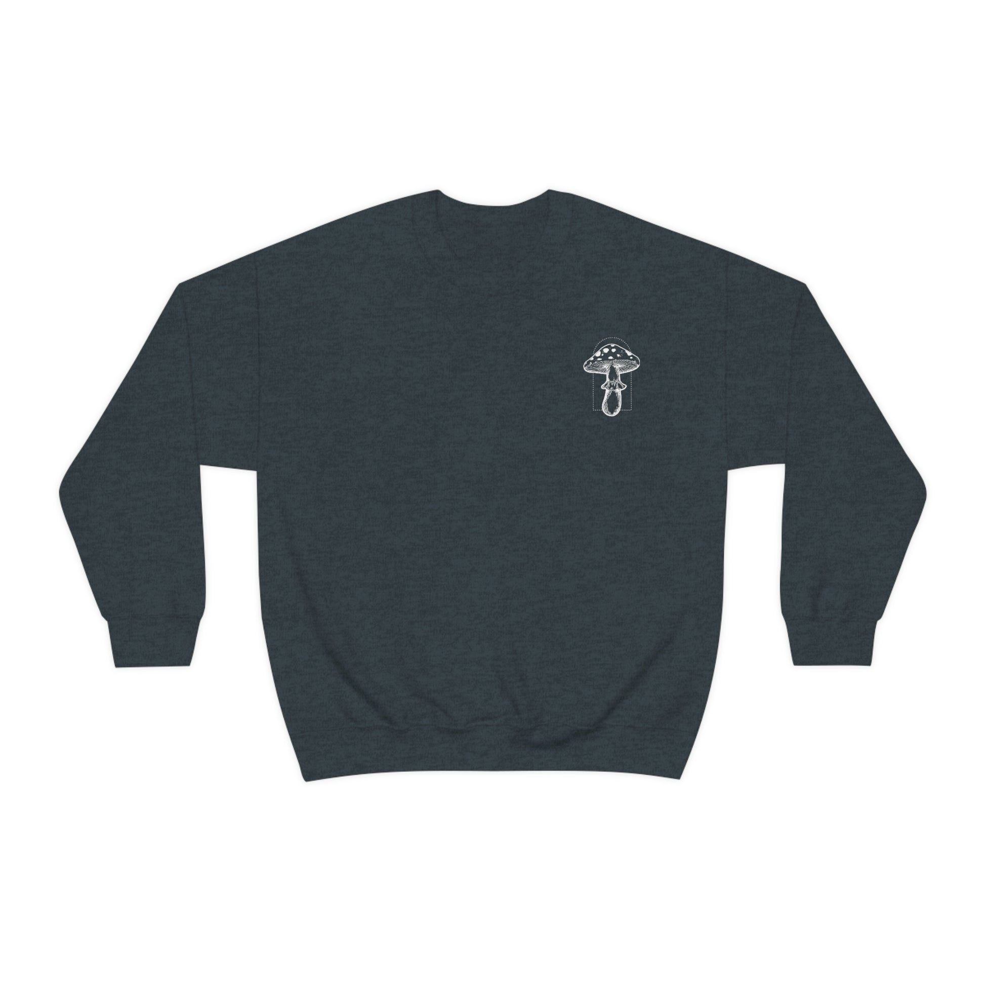 Aminita Mushroom "Mystic Mushroom" Unisex Long Sleeve Crew Neck Sweatshirt - Fractalista Designs