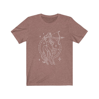 Sagittarius Centaur Zodiac Astrology Goddess "Aspire" Unisex Jersey Short Sleeve Tee - Fractalista Designs