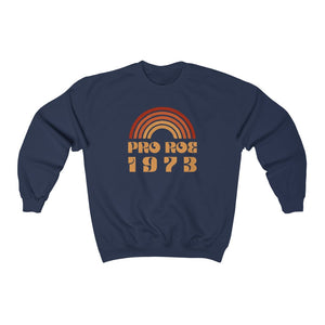 Pro Roe 1973 Oversized Crewneck Sweatshirt, Pro Choice Sweatshirt Roe vs Wade, My Body My Choice Shirt, Retro Rainbow Sweatshirt