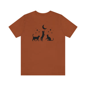 Black Cats Crescent Moon Halloween Shirt