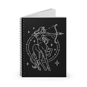 Sagittarius Centaur Zodiac Astrology Goddess "Aspire" Spiral Notebook - Ruled Line