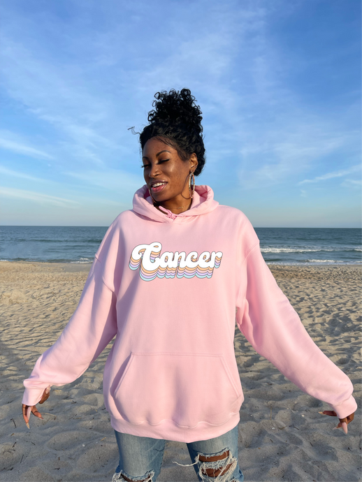 Cancer Astrology Hoodie, Zodiac oversized hooded sweatshirt, Gift for Cancer woman, Cancer Birthday present, Horoscope trendy aesthetic