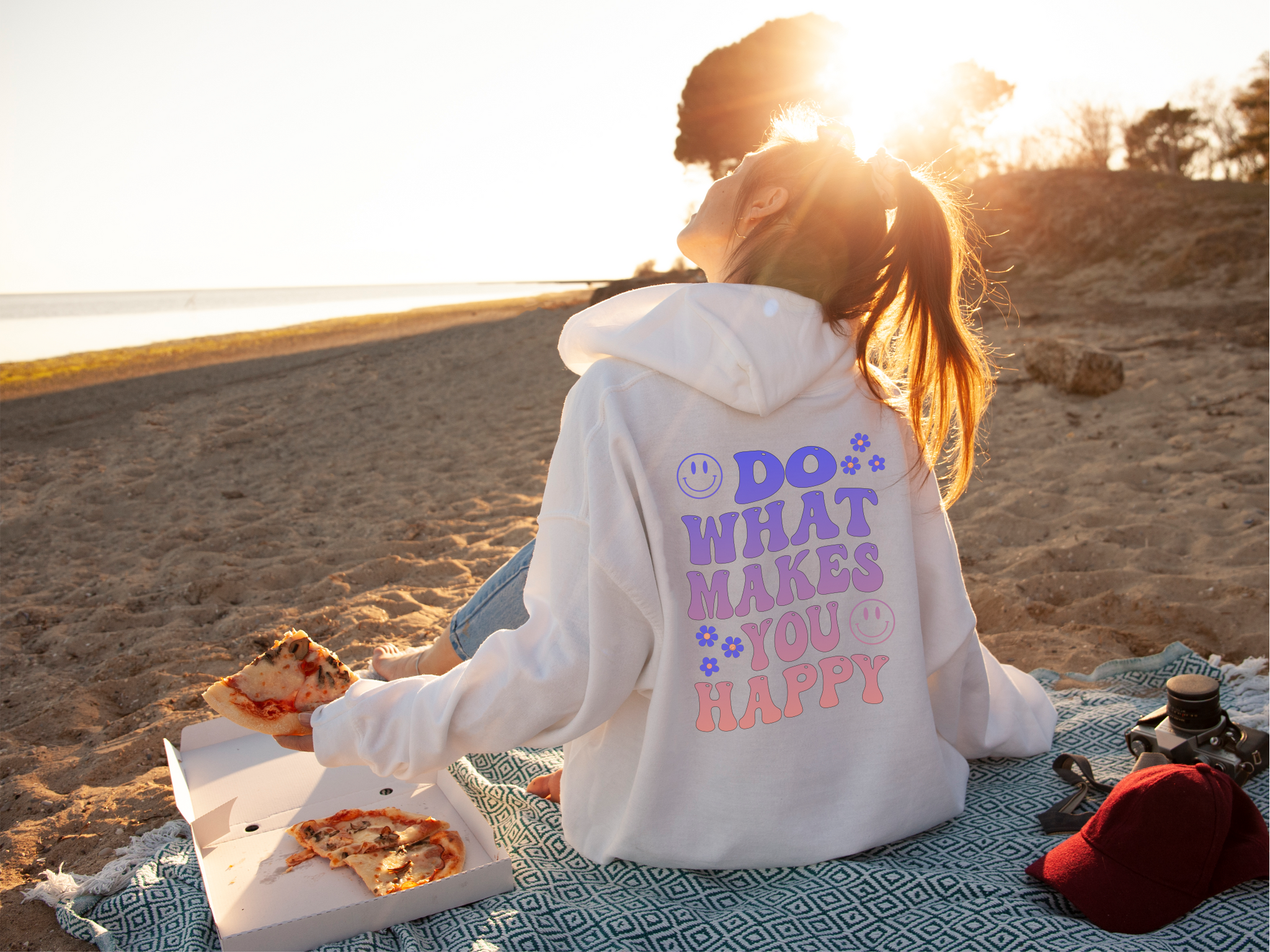 Beach 2025 happy sweatshirt