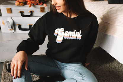 Gemini Astrology Crewneck Sweatshirt - Fractalista Designs