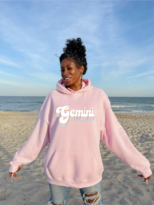 Gemini Astrology Hoodie, Zodiac oversized hooded sweatshirt, Gift for Gemini woman, Gemini Birthday Gift, Horoscope trendy aesthetic tiktok