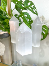 High Gloss Satin Spar Selenite Crystal Tower Point Decor Gift Home Decor