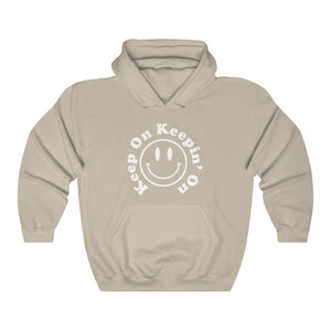 Keep on Keeping on Classic Retro Smiley Face Oversized Hoodie