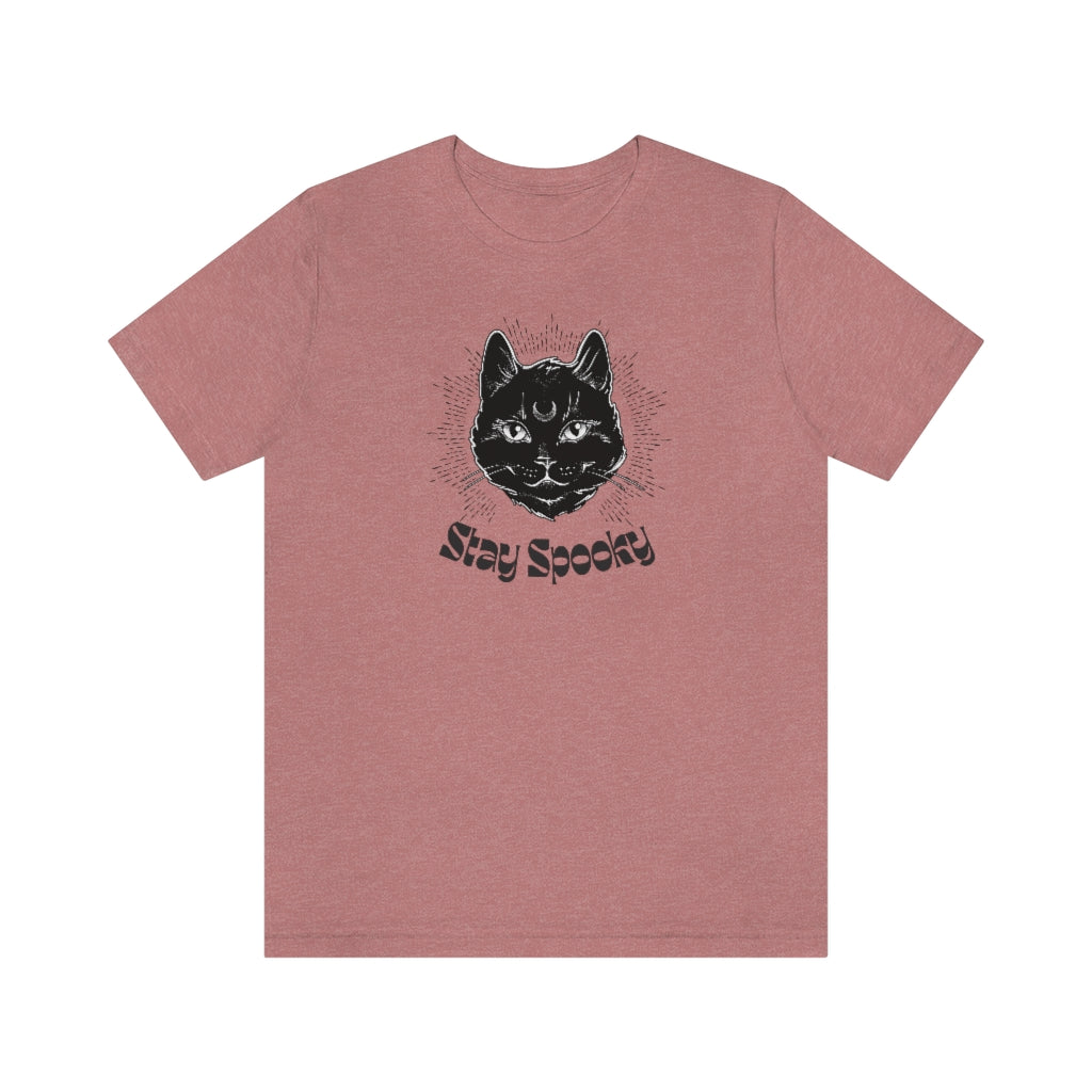 "Stay Spooky" Black Cat Halloween Shirt - Fractalista Designs