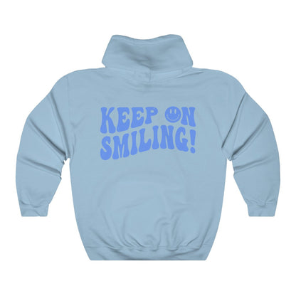 Retro Smiley Face "Keep on Smiling" Hoodie - Fractalista Designs
