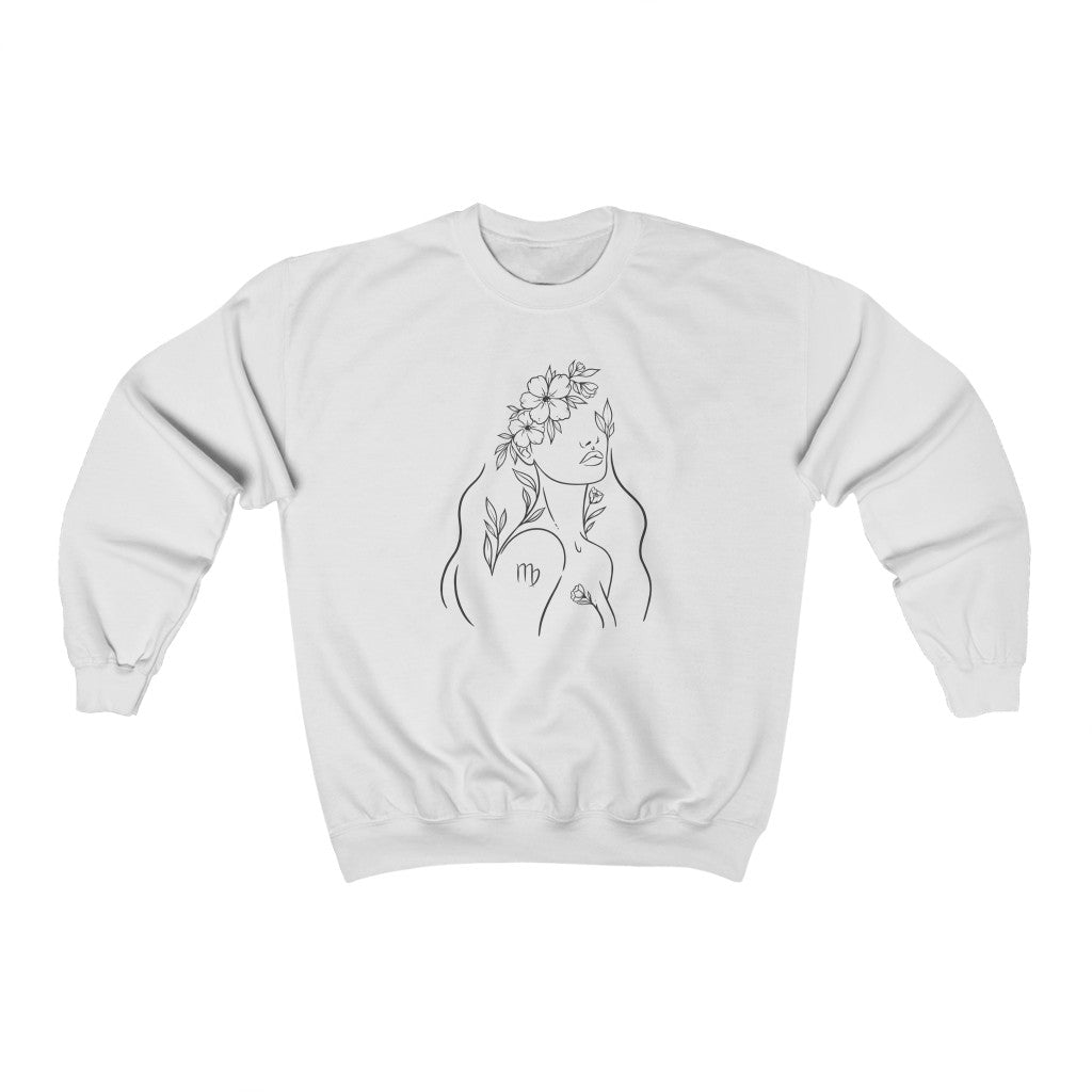 "Clarity" Virgo Goddess Astrology Sweatshirt - Fractalista Designs