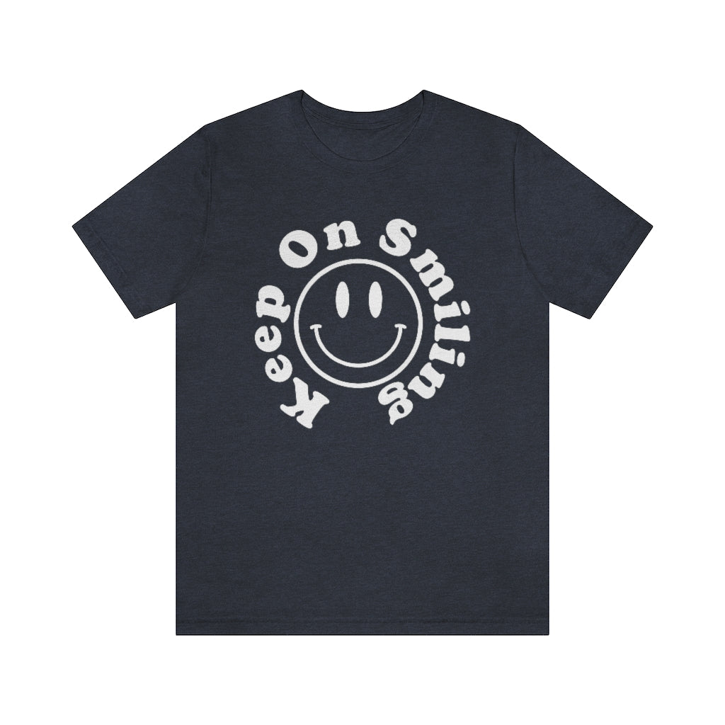 Keep on Smiling Retro Smiley Face Tee Shirt