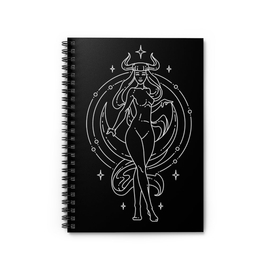 Taurus "Sensuality" Bull Goddess Astrology Zodiac Spiral Notebook - Ruled Line