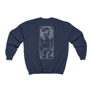 Aries Symbol and Ram "I AM" Zodiac Astrology Unisex Heavy Blend™ Crewneck Sweatshirt