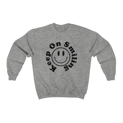 Keep on Smiling Classic Smiley Face Crewneck Sweatshirt