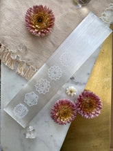 Selenite Crystal Charging and Cleansing Blade "Chakras" *CLEARANCE*  2ND QUALITY OR DAMAGED - FINAL SALE