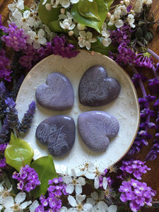 ✨RARE✨ Lavender Jade Hearts and Pocketstones