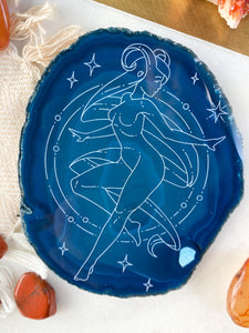 "Leadership" Aries Zodiac Astrology Goddess Agate Slices