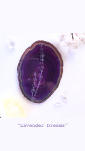 “Lavender Dreams” Lavender Flower Agate Slices - Flower Essence Collection
