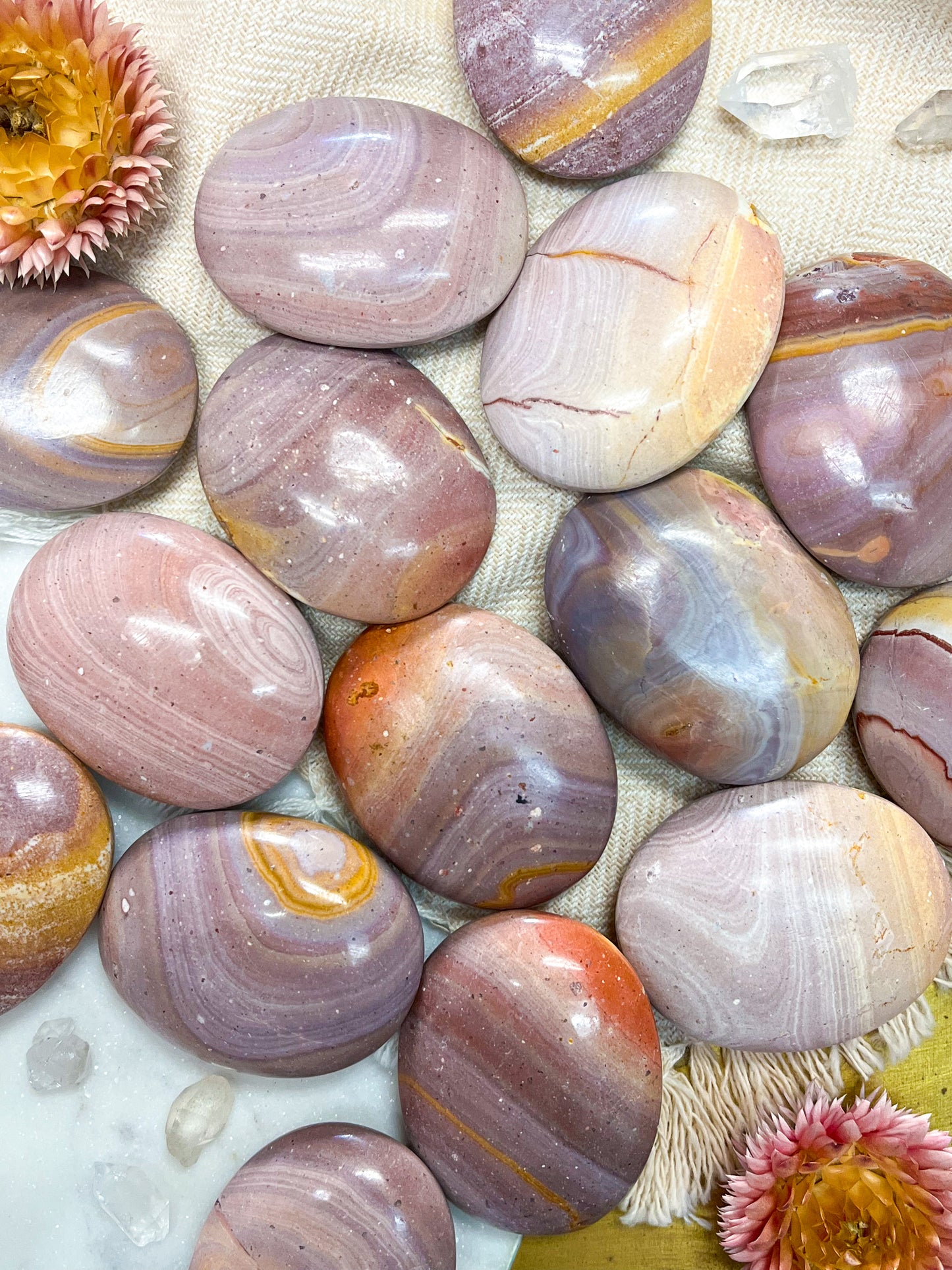 Pink Jasper Pocket Stone / Palm Stone