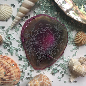 "Protection" Cancer Crab Zodiac Sign Agate Slice ♋️✨