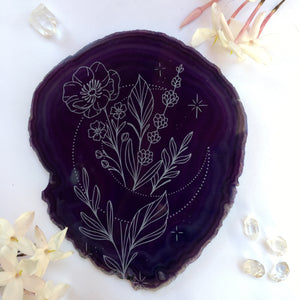 “Moon Blooms” Anemone Flower Agate Slices - Flower Essence Collection