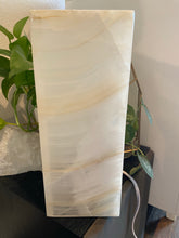 Unetched Banded White Onyx Lamp