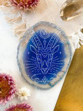 “True Grit” Capricorn Sea Goat Zodiac Goddess Agate Slices - Oblong