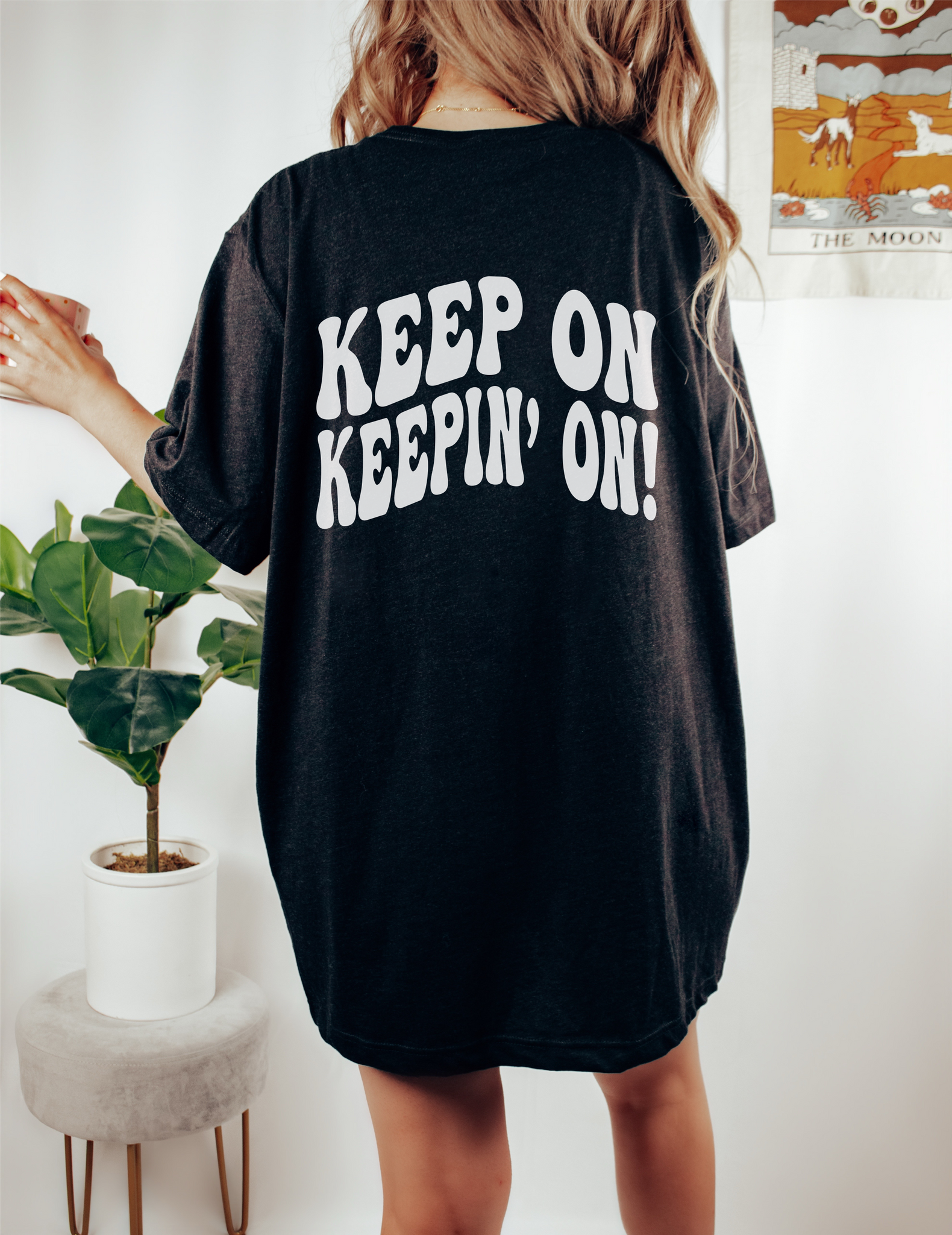 Smiley Keep Growing Oversized T-Shirt